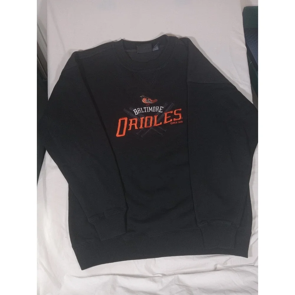 Vintage Black Baltimore Orioles Sweatshirt  Crable Sportswear - MLB - Large 1998
